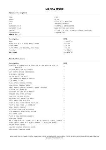 new 2026 Mazda CX-30 car, priced at $35,497