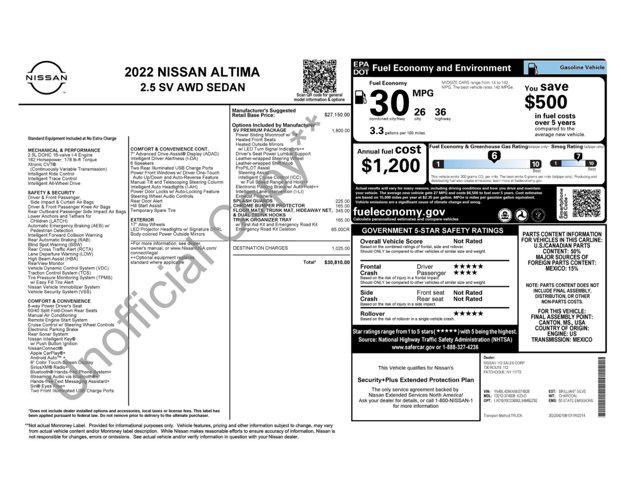 used 2022 Nissan Altima car, priced at $20,971