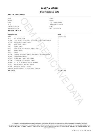 used 2023 Mazda CX-30 car, priced at $21,900