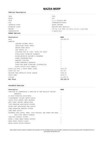 new 2026 Mazda CX-5 car, priced at $39,160