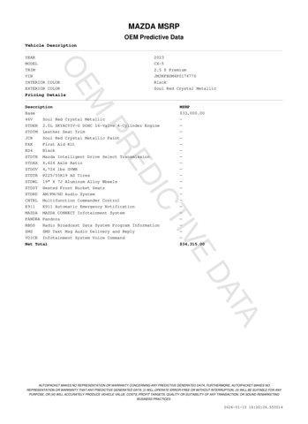 used 2023 Mazda CX-5 car, priced at $25,995