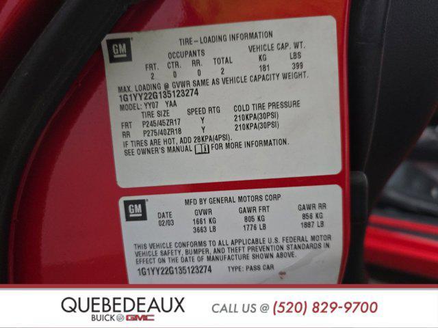 used 2003 Chevrolet Corvette car