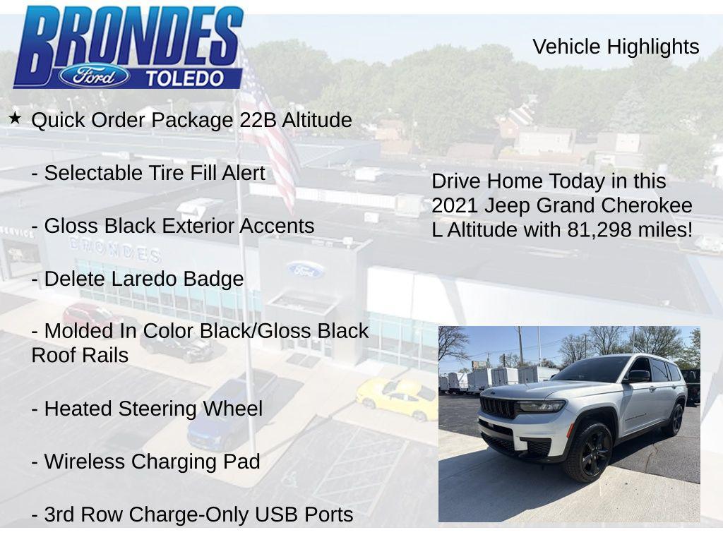 used 2021 Jeep Grand Cherokee L car, priced at $24,329
