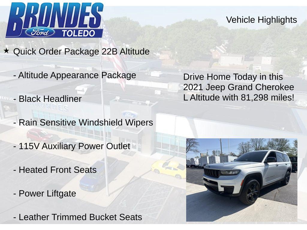 used 2021 Jeep Grand Cherokee L car, priced at $24,329