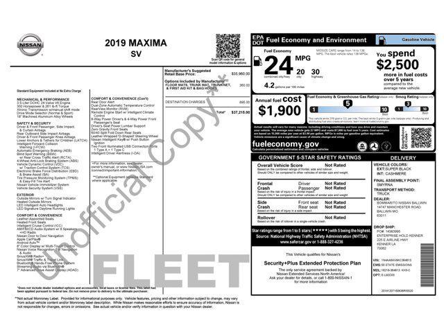 used 2019 Nissan Maxima car, priced at $15,800