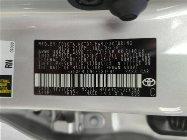 new 2026 Toyota Corolla car, priced at $27,634