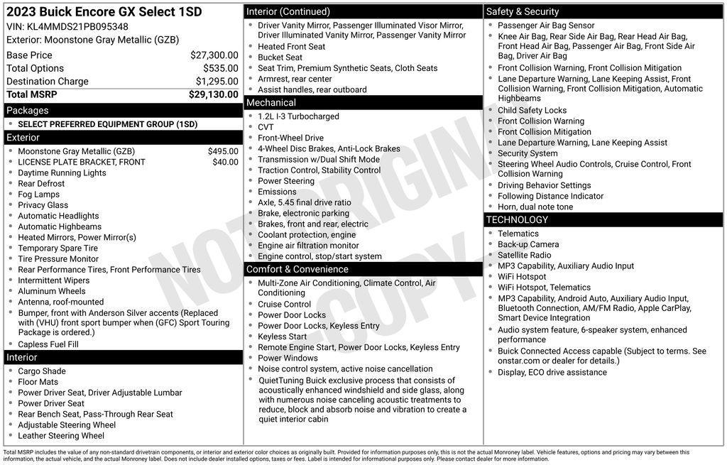 used 2023 Buick Encore GX car, priced at $18,495