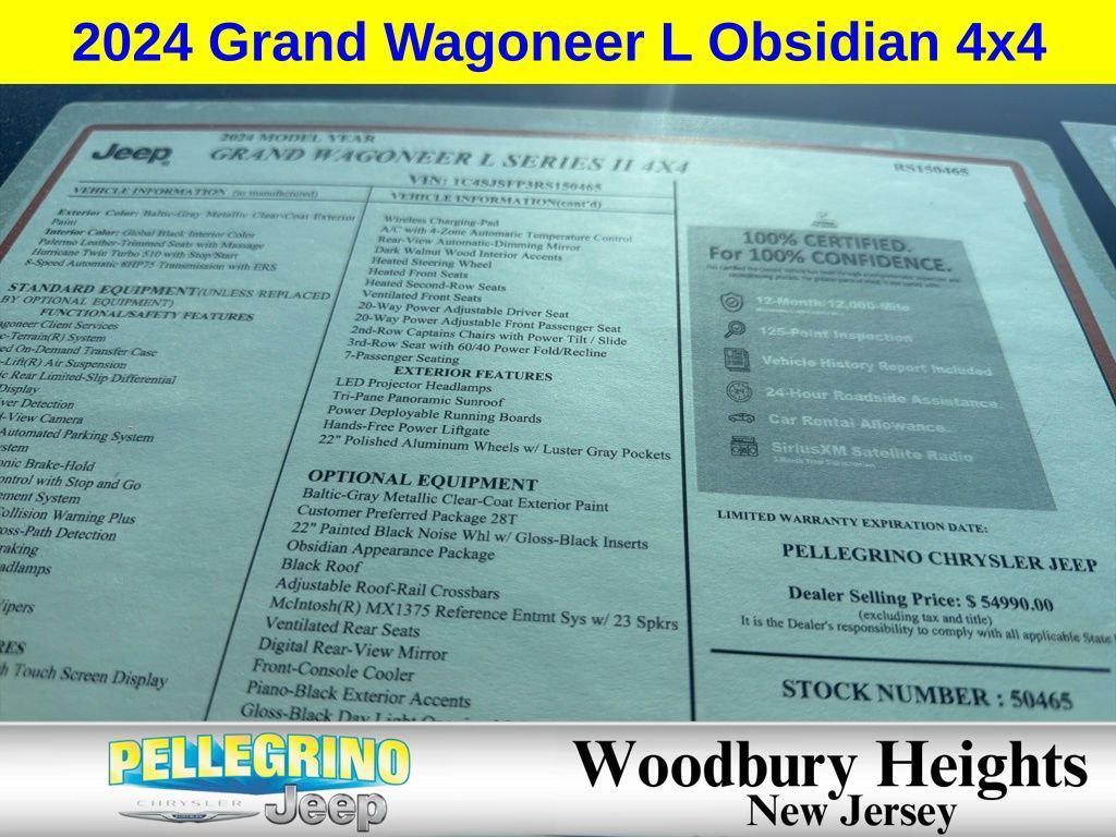 used 2024 Jeep Grand Wagoneer L car, priced at $50,597