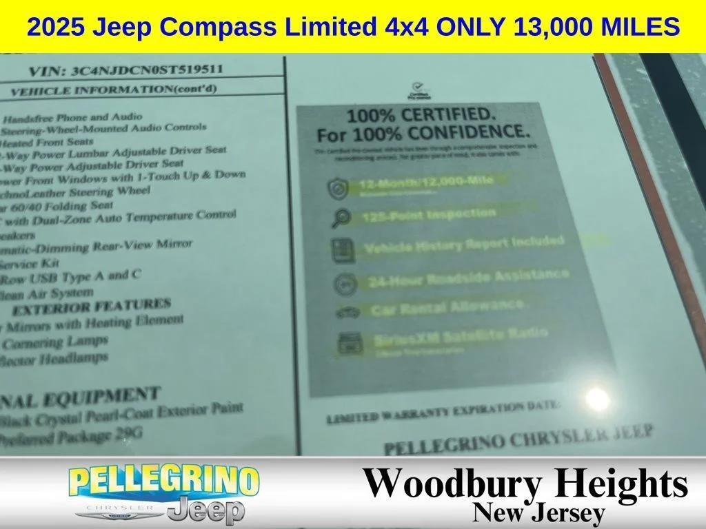 used 2025 Jeep Compass car, priced at $27,999