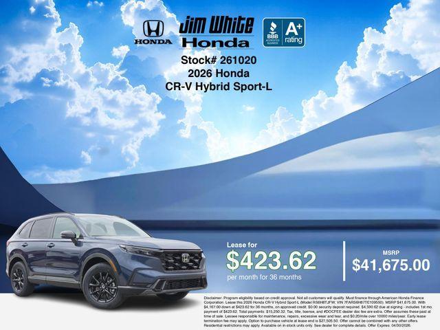 new 2026 Honda CR-V Hybrid car, priced at $40,675