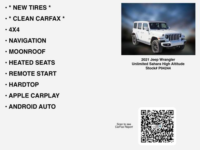used 2021 Jeep Wrangler Unlimited car, priced at $32,989