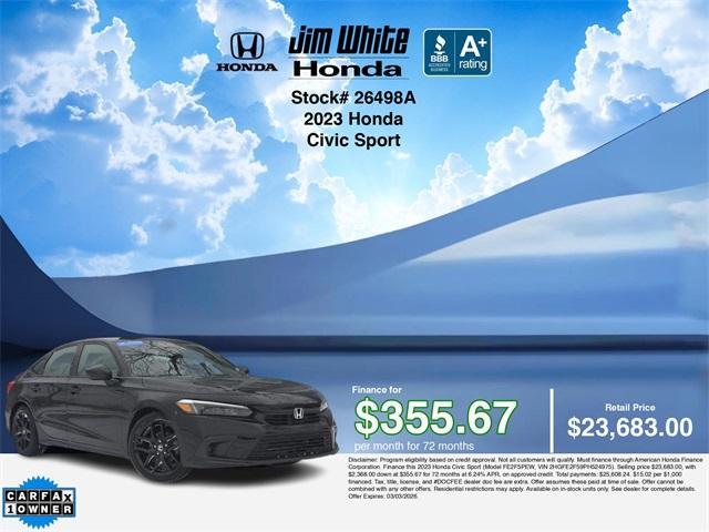 used 2023 Honda Civic car, priced at $23,683