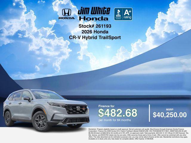 new 2026 Honda CR-V Hybrid car, priced at $39,250