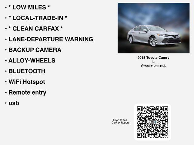 used 2018 Toyota Camry car, priced at $17,327