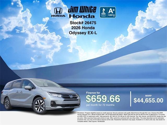 new 2026 Honda Odyssey car, priced at $44,405
