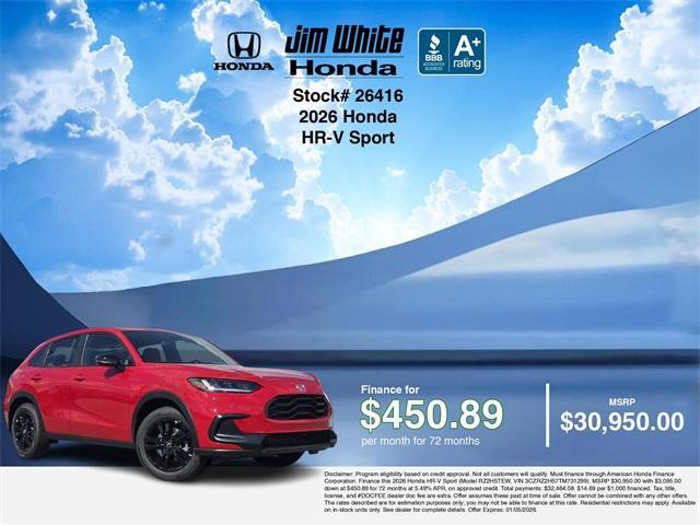 new 2026 Honda HR-V car, priced at $30,700