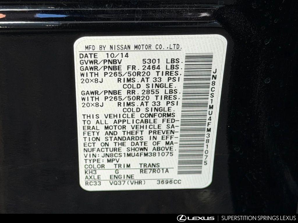 used 2015 INFINITI QX70 car, priced at $15,234