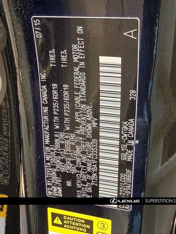 used 2015 Lexus RX 350 car, priced at $16,728