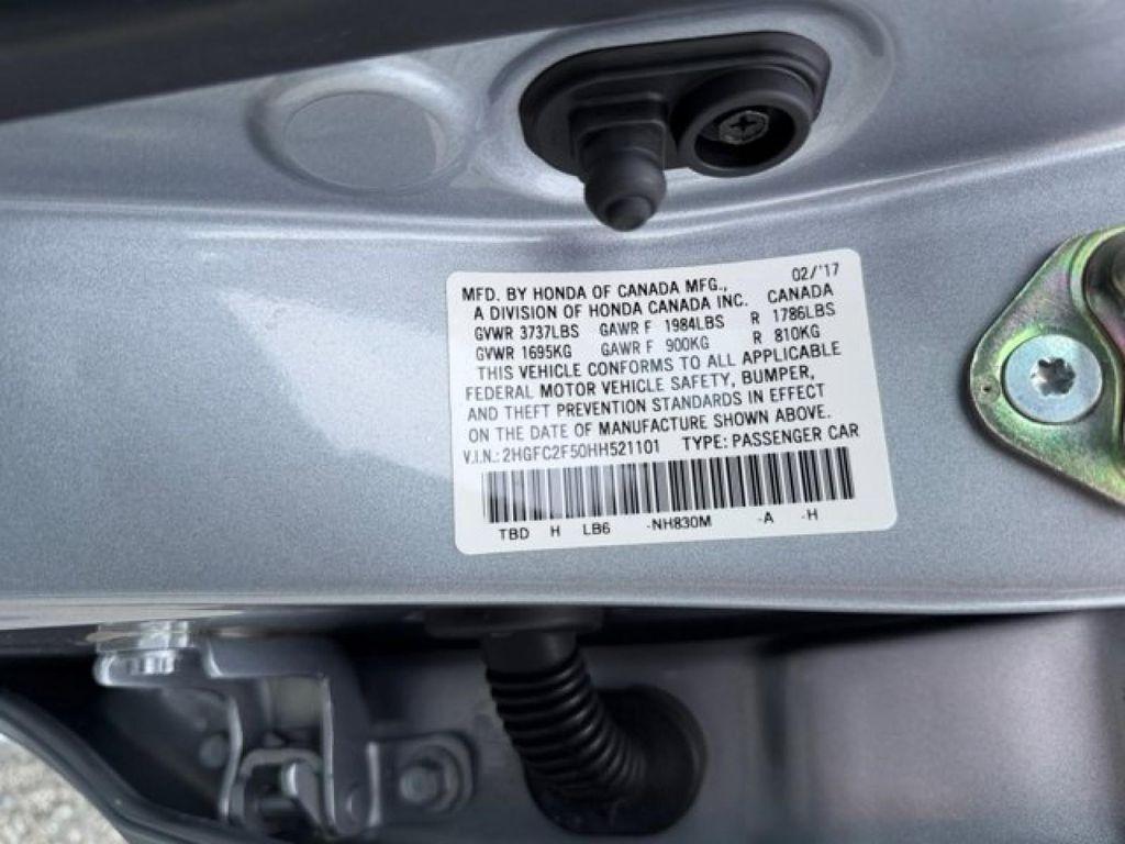 used 2017 Honda Civic car, priced at $17,495