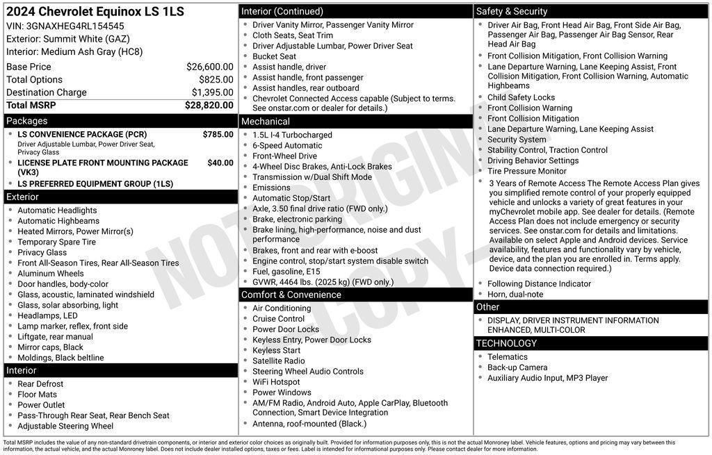 used 2024 Chevrolet Equinox car, priced at $21,351