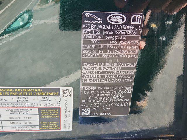 new 2026 Land Rover Range Rover car, priced at $238,550