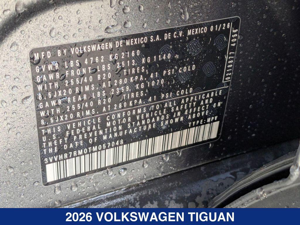 new 2026 Volkswagen Tiguan car, priced at $39,607
