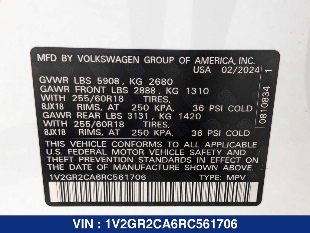 new 2024 Volkswagen Atlas car, priced at $53,838