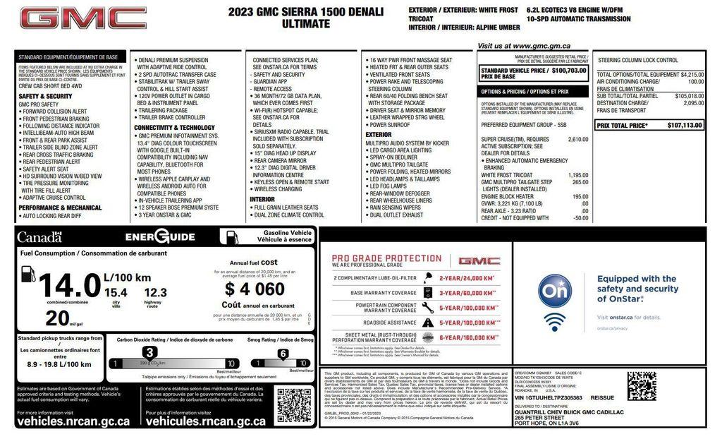 used 2023 GMC Sierra 1500 car, priced at $58,500