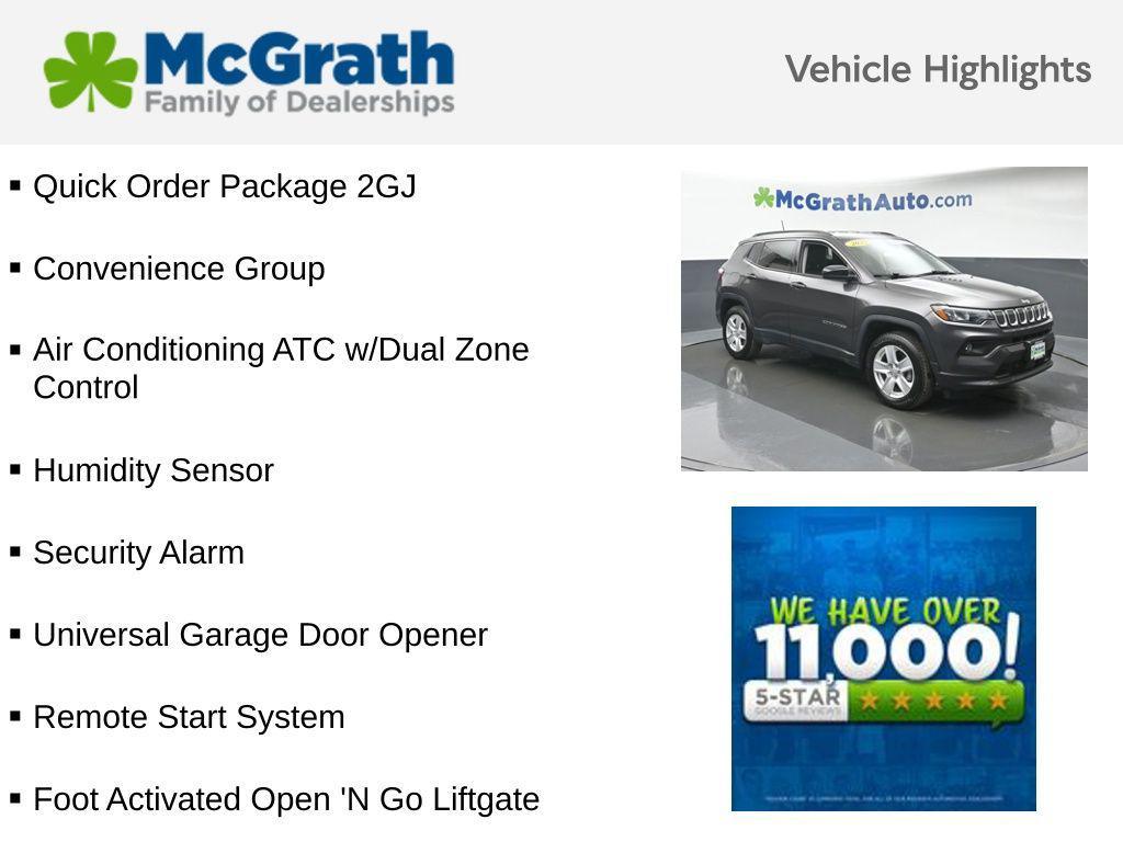 used 2022 Jeep Compass car, priced at $20,900