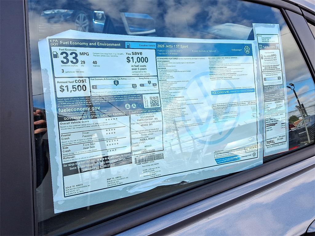 new 2026 Volkswagen Jetta car, priced at $27,669