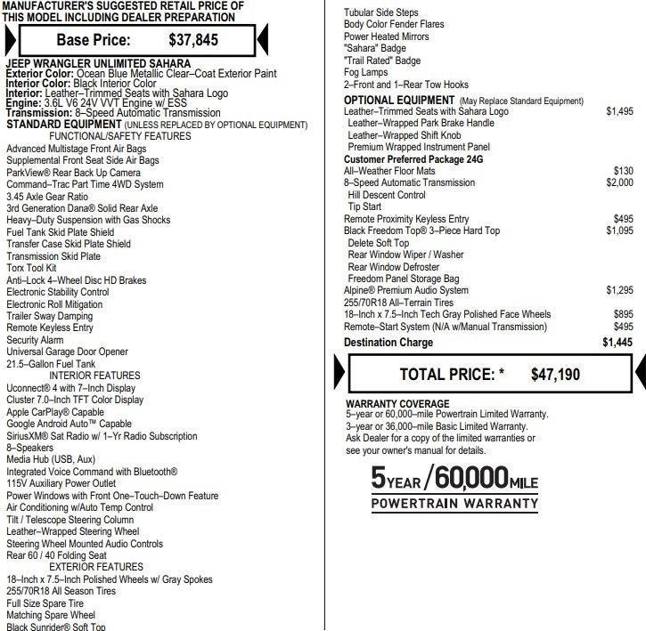 used 2018 Jeep Wrangler Unlimited car, priced at $19,495