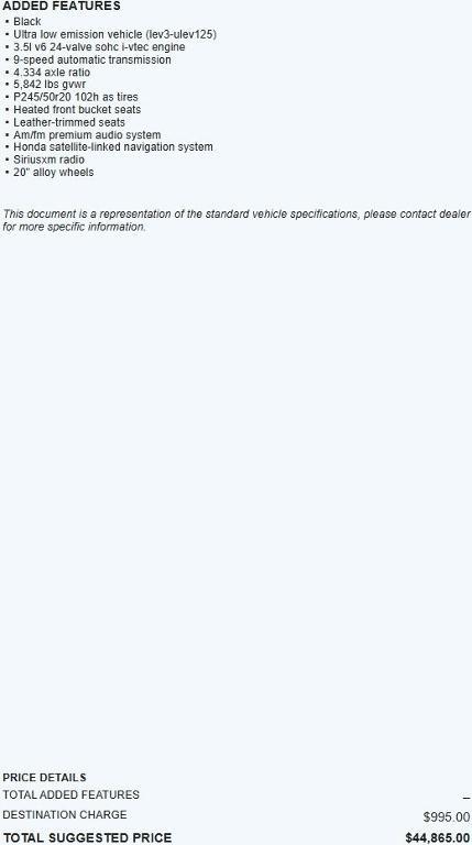 used 2018 Honda Pilot car, priced at $18,995