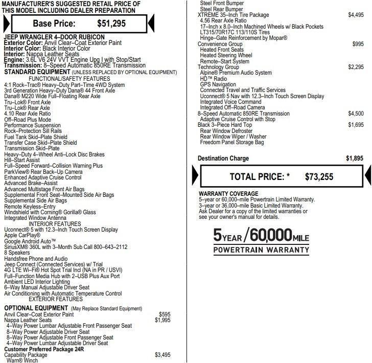 used 2024 Jeep Wrangler car, priced at $47,995