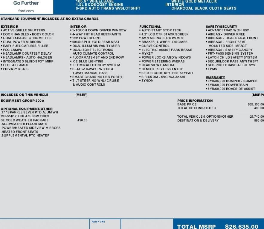 used 2017 Ford Escape car, priced at $10,995