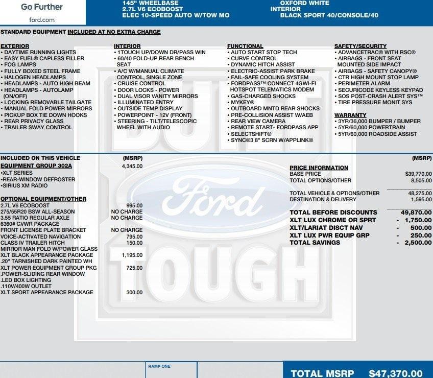 used 2020 Ford F-150 car, priced at $23,995