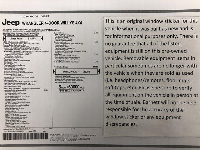 used 2024 Jeep Wrangler car, priced at $42,977