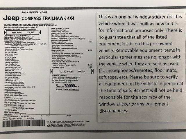 used 2019 Jeep Compass car, priced at $18,988