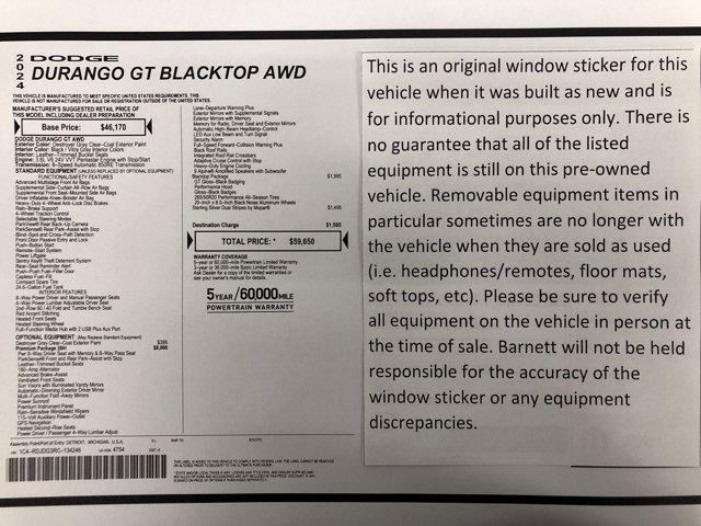 used 2024 Dodge Durango car, priced at $36,950
