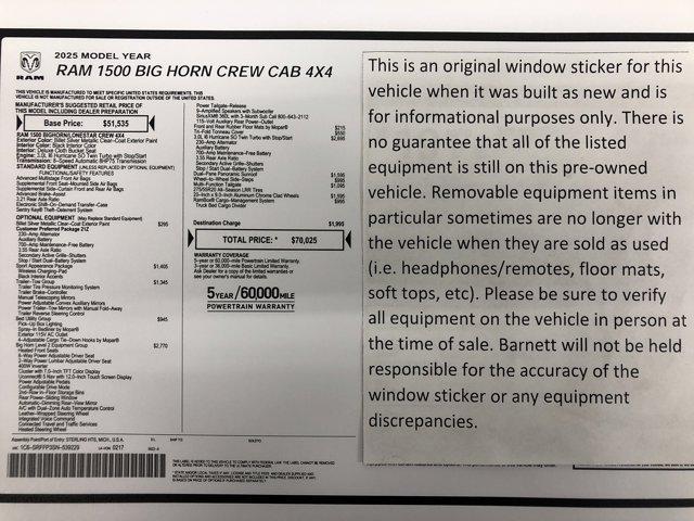 used 2025 Ram 1500 car, priced at $46,988