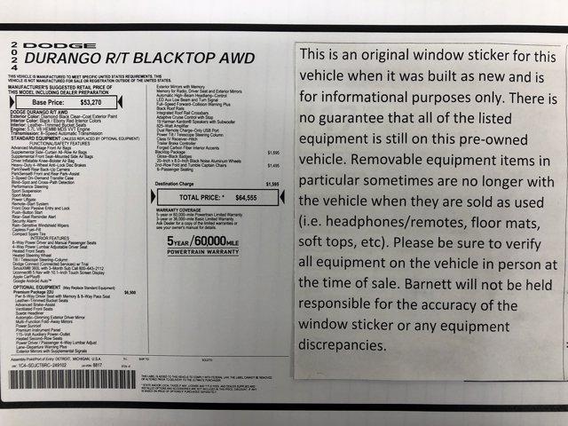 used 2024 Dodge Durango car, priced at $46,977