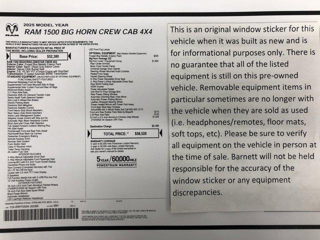 used 2025 Ram 1500 car, priced at $43,988