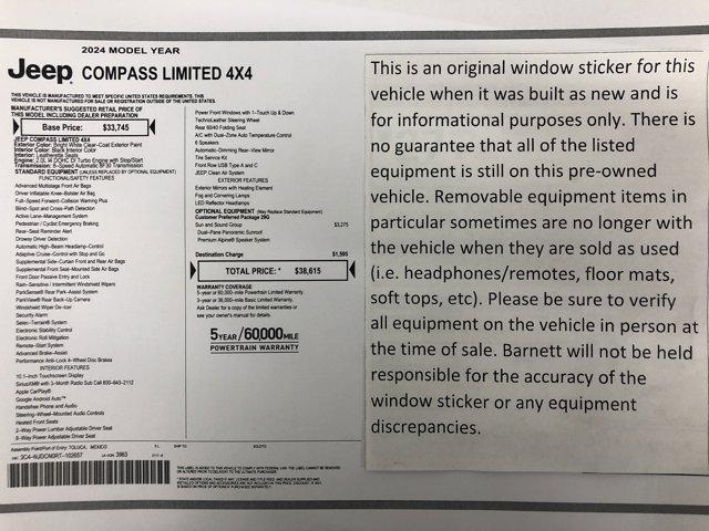 used 2024 Jeep Compass car, priced at $25,988