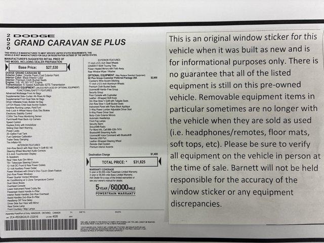 used 2020 Dodge Grand Caravan car, priced at $15,988