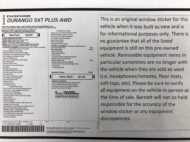 used 2024 Dodge Durango car, priced at $32,966