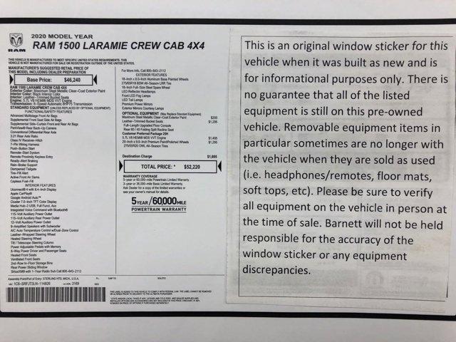 used 2020 Ram 1500 car, priced at $34,955