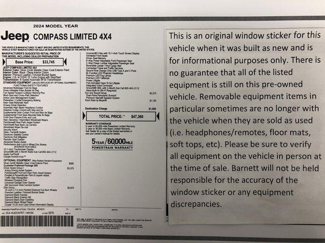 used 2024 Jeep Compass car, priced at $26,988