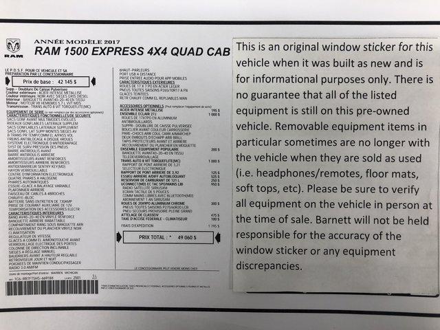 used 2017 Ram 1500 car, priced at $22,988