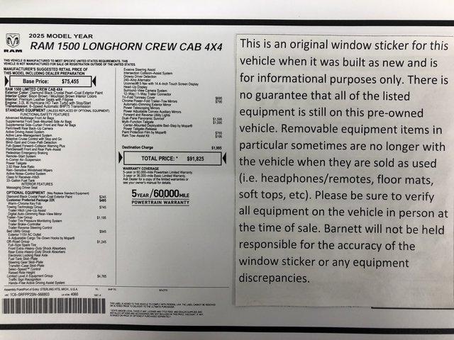 used 2025 Ram 1500 car, priced at $63,988