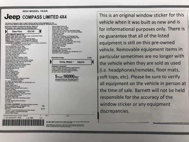 used 2024 Jeep Compass car, priced at $25,988