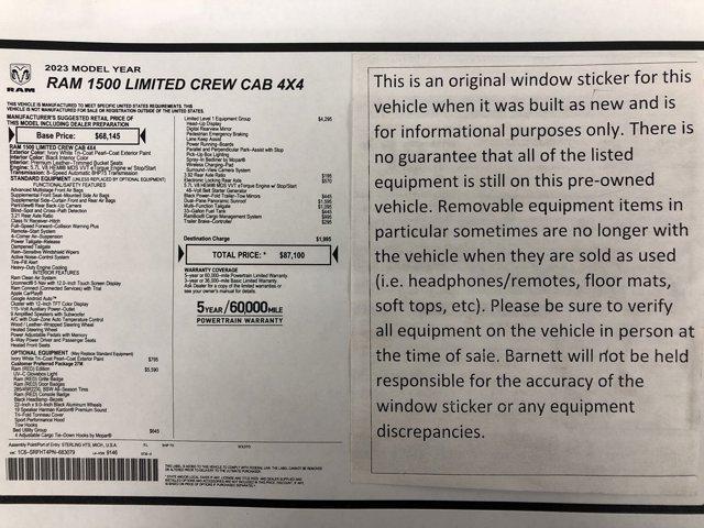 used 2023 Ram 1500 car, priced at $52,950